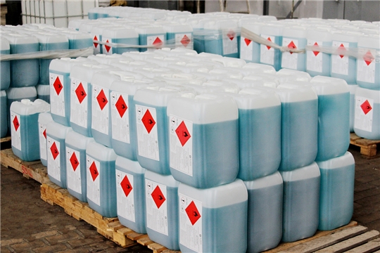 ПАО «Химпром» передало в больницы Чувашии более 14 тонн антисептика