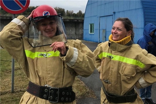 На Чебоксарской ГЭС прошли соревнования пожарных-добровольцев
