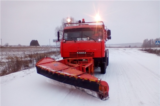 После снегопада на уборку дорог в  Чувашской Республике вышло 268 единиц спецтехники