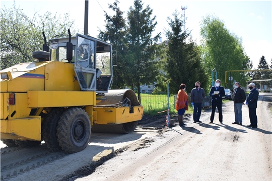 В Красночетайском районе проведена очередная инспекционная поездка по объектам дорожного ремонта