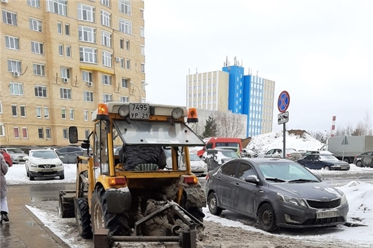 Жилищно-коммунальные службы Московского района г. Чебоксары заботятся о зимнем содержании территорий
