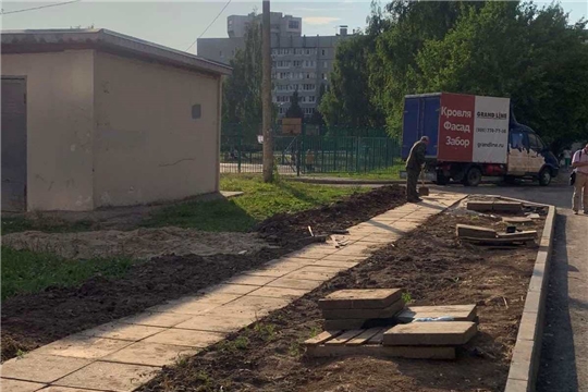 Обустроена пешеходная дорожка к средней школе № 50 г. Чебоксары