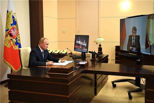 Олег Николаев доложил Президенту России Владимиру Путину о состоянии дел в Чувашской Республике