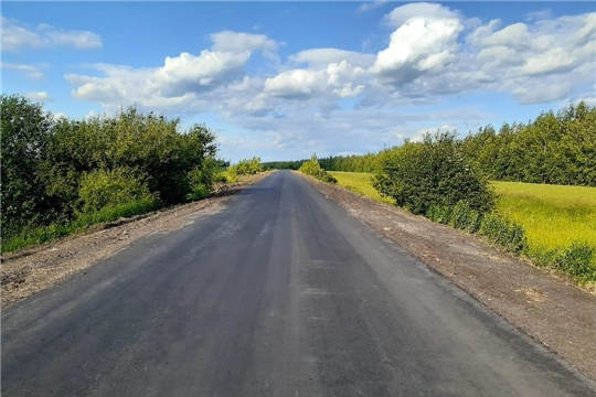 Завершен ремонт участка автомобильной дороги в направлении с. Никулино