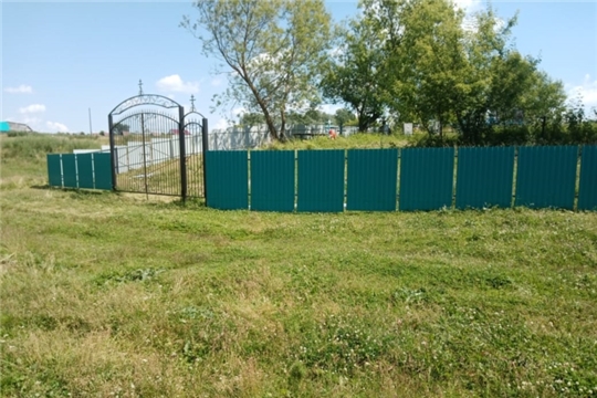 Замена ограды кладбища в деревне Какерли- Шигали