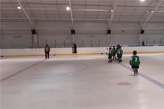 Хоккейная команда Шумерлинского района участники Республиканского турнира по хоккею "Надежда"