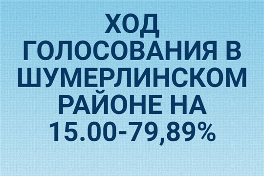 Ход голосования в Шумерлинском  районе на 15.00 часов по местному времени