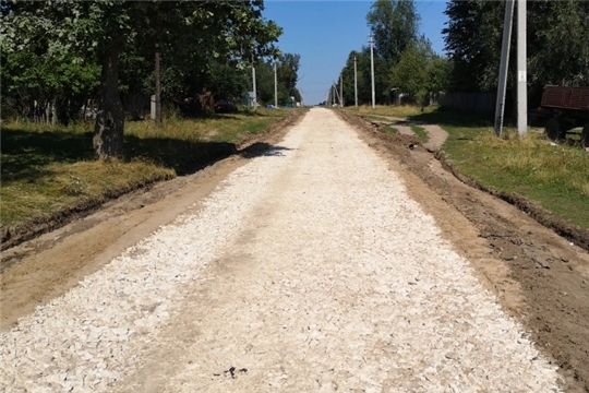 Закончился ремонт дороги в п. Красный Октябрь