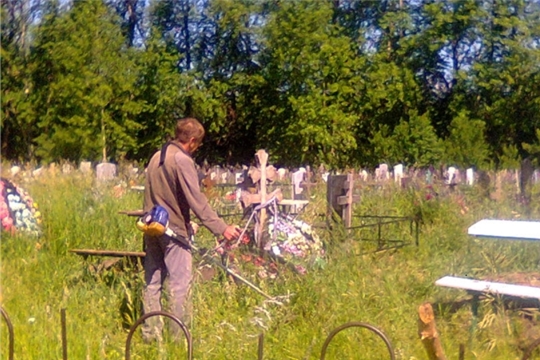 Очередной субботник на кладбище
