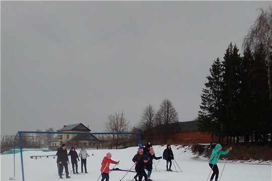 Соревнования по лыжным гонкам среди жителей в с. Шигали