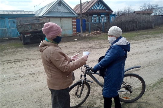 Выезд рабочей группы Тегешевского сельского поселения по противодействию коронавирусной инфекции в деревни поселения