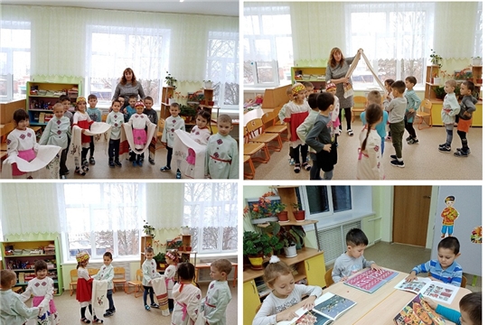 Мероприятия ко "Дню чувашской вышивки" в старшей группе "Сказка" детского сада "Колосок"