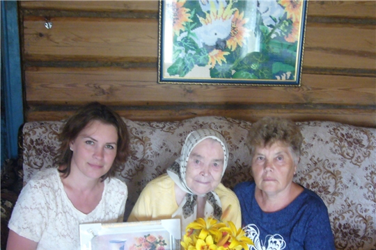 Жительница д. Вурманкас Асламасы  отметила 90-летний юбилей