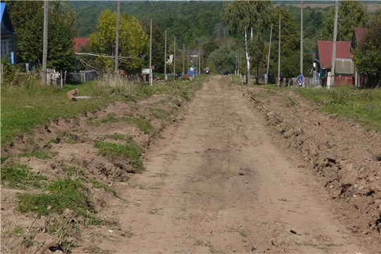 В д.Кудаши Чебаковского сельского поселения Ядринского района ведется ремонт дороги