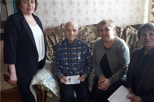 95-летний юбилейный день рождения отметил ветеран Великой Отечественной войны Евстафьев Николай Васильевич