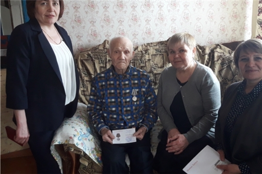 95-летний юбилей отметил ветеран Великой Отечественной войны Евстафьев Николай Васильевич