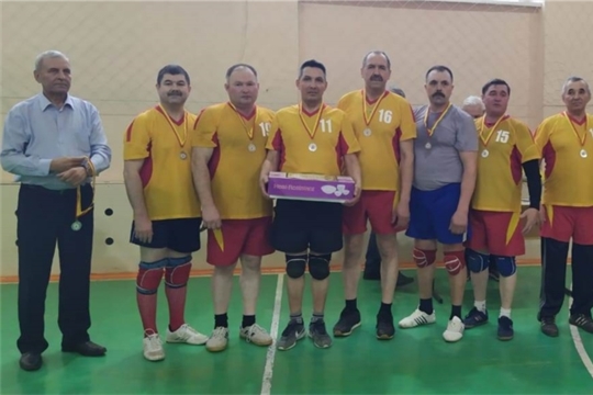Команда Яльчикского района заняла второе место на турнире по волейболу среди ветеранов в селе Тойси Батыревского района