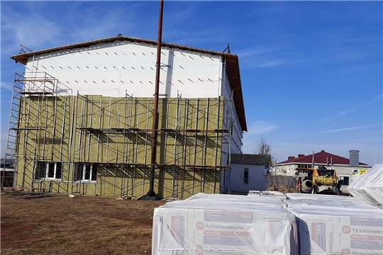 Идет капитальный ремонт здания Дома спорта села Яльчики