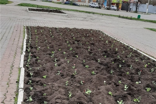 Площадь перед районным Домом культуры благоустраивается