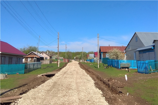 Об объеме работ по устройству щебеночных автодорог в населенных пунктах Янтиковского района