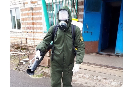 В Янтиковском районе продолжаются дезинфицирующие мероприятия