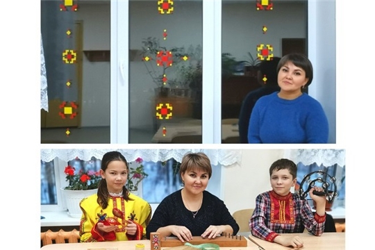 Учащиеся фольклорного отделения Янтиковской ДШИ принимают участие в акциях, посвященных Дню чувашской вышивки