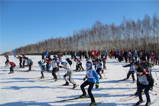 В Цивильском районе прошла Всероссийская массовая лыжная гонка «Лыжня России-2020»